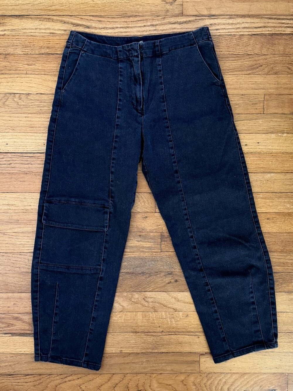 Rachel Comey Black Cargo Denim Pants — Cropped Size 4 🖤